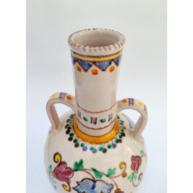 Vietri Sul Mare Ceramic Amphora Vase Designed by Vincenzo Pinto, 1970s For Sale - Image 9 of 12