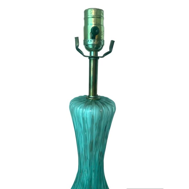 Alfredo Barbini 1950s Murano Glass Lamp For Sale - Image 4 of 5