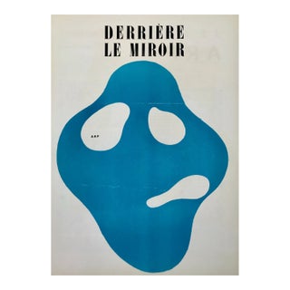 Jean Arp Original Woodcut Dm0133 Derriere Le Miroir 1950 For Sale