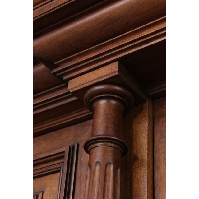Antique French Renaissance Walnut Cabinet Hutch For Sale - Image 17 of 18