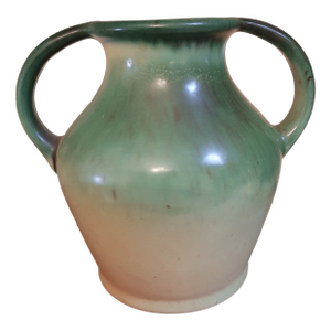 Green Yellow Art Pottery Vase