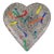 Vintage Confetti Heart of Glass Paper Weight For Sale