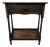 Antique Oak Hall Side Table with Trapezoid Top and Turned Legs, 1900 For Sale