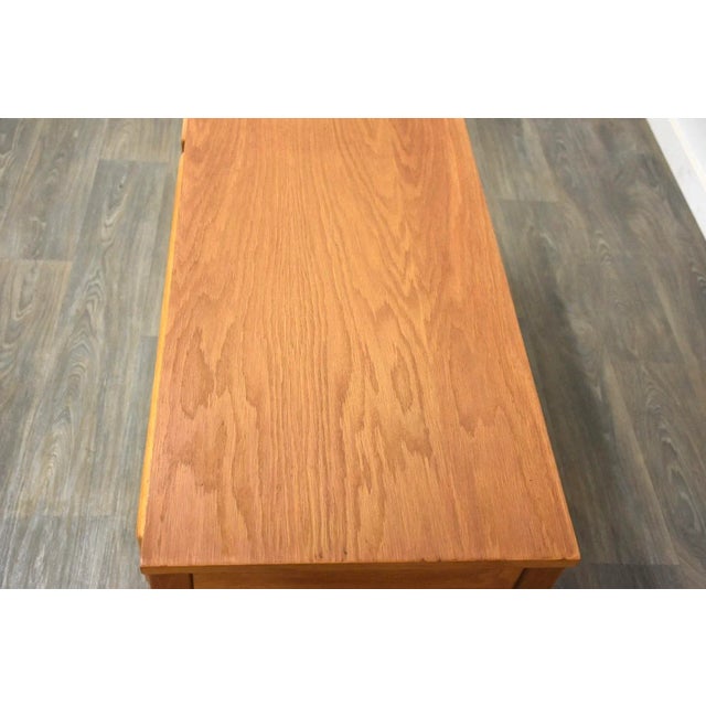 1960s 1960s Oak Mid Century Modern Desk For Sale - Image 5 of 12