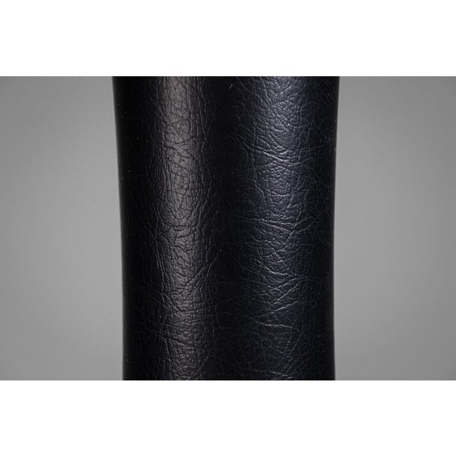 Teak Table Lamp with Black Leather Wrapping, 1960s For Sale - Image 10 of 12