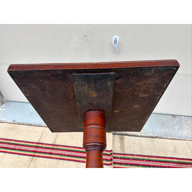 A Very Fine Chester County, Pa Cherry Federal Snake Leg Candle Stand, Circa 1790-1810 For Sale - Image 15 of 18