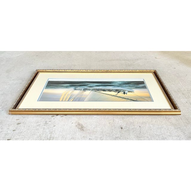 Blue John Mecray “The Schooner Yacht Coronet…” Framed, Matted & Signed Print For Sale - Image 8 of 10