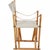 Mogens Koch folding chair with a frame of elm and back and seat upholstered in canvas fabric, and armrests of natural...