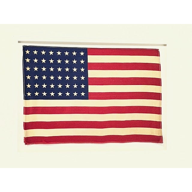 Vintage 48 Star American Flag. Americana Wall Decor For Sale - Image 4 of 5