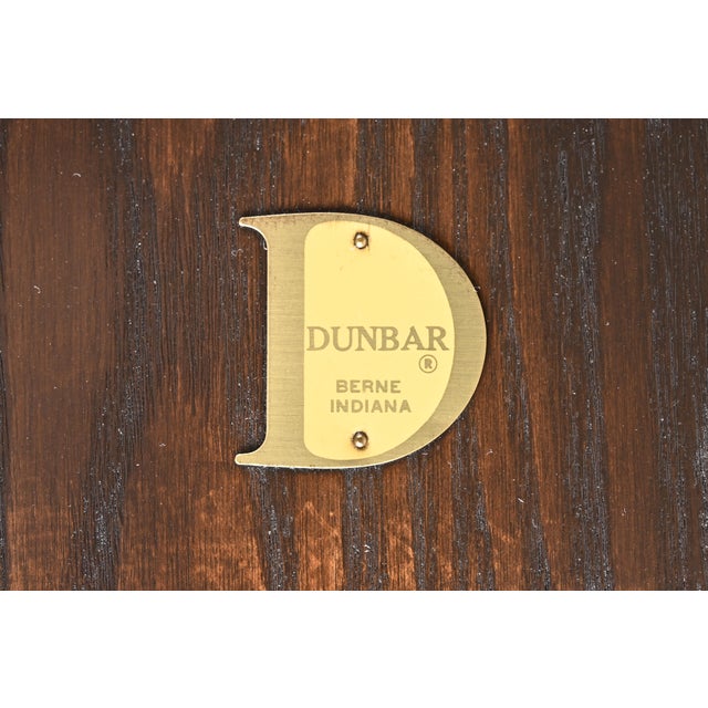 Roger Sprunger for Dunbar Mid-Century Modern Oak and Chrome Extension Dining Table, Newly Refinished For Sale - Image 10 of 11