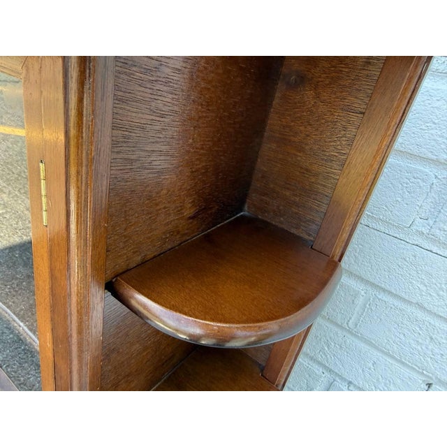 Vintage Wooden Display Hanging Cabinet With Glass Door For Sale - Image 15 of 15