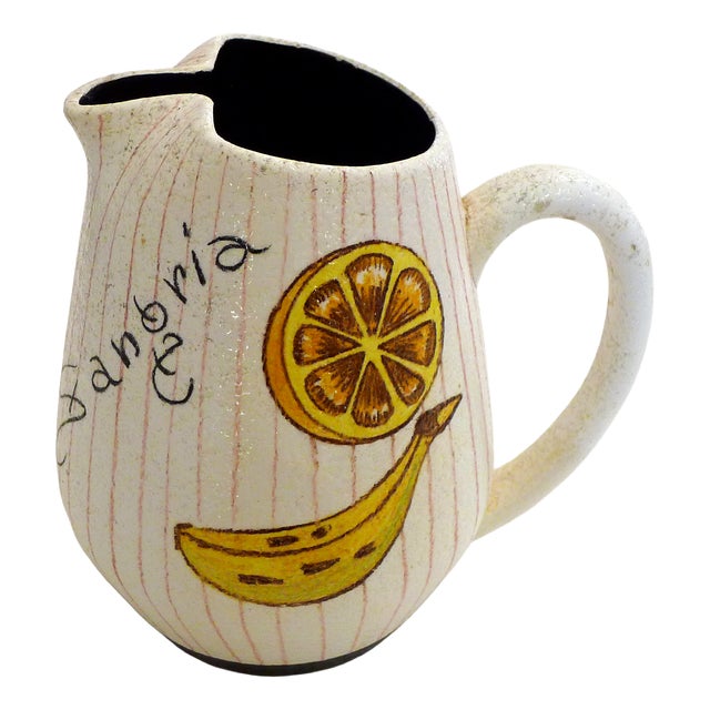 Large Earthenware Sangria Pitcher, 1950 For Sale