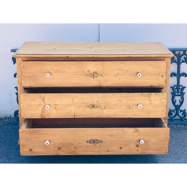 Pine Chest of Three Drawers, Hungary For Sale - Image 11 of 14