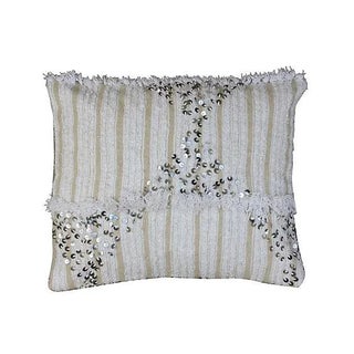 Late 20th Century Moroccan Berber Cream Stripe Pillow For Sale