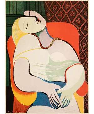 1960s After Pablo Picasso "Le Rêve", Vintage Period Cubist Full-Color Print
