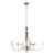 Eric Cohler for Visual Comfort Signature Double Twist Large Chandelier in Hand-Rubbed Antique Brass For Sale