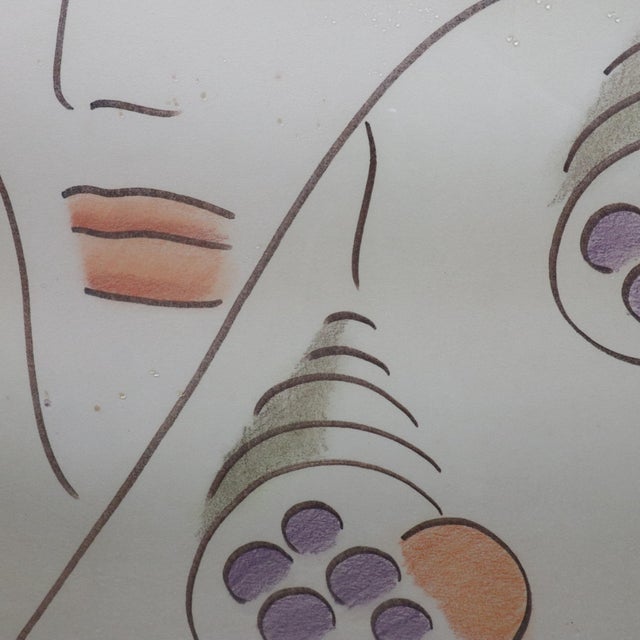 1973 Signed Robert Graham Framed Portrait Drawing of a Lady For Sale - Image 4 of 8