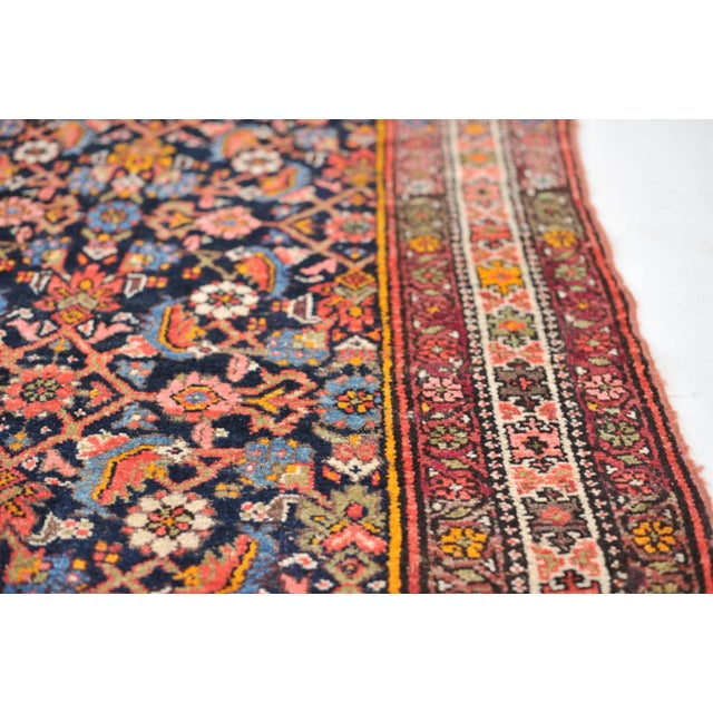1940s Water Garden Runner Rug , 4 x 15.5 For Sale - Image 10 of 11