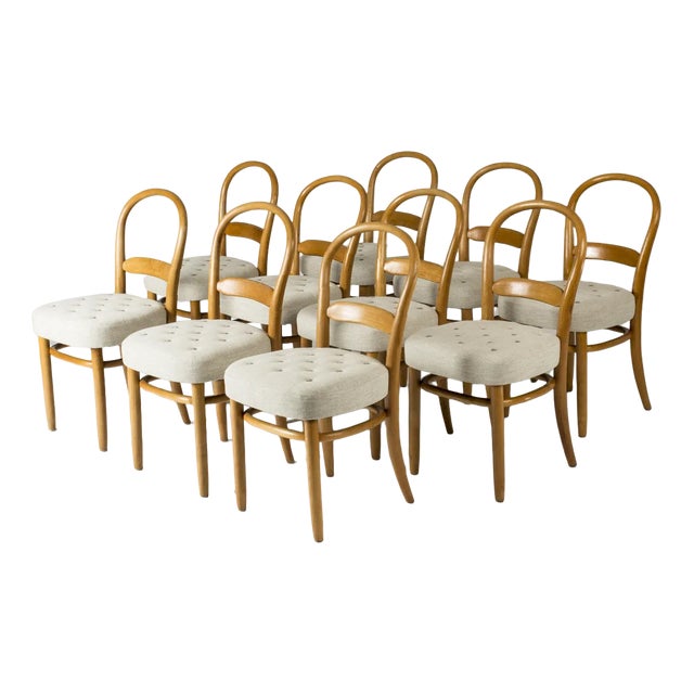 Dining Chairs by Carl-Axel Acking, Set of 10 For Sale