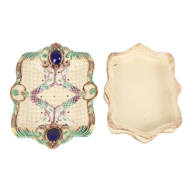 Antique 19th Century French Majolica Asparagus Plate For Sale - Image 15 of 18