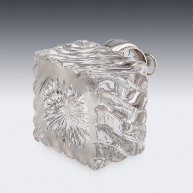 Silver Antique Scottish Silver Clock and Inkwell by Hamilton & Inches, 1903 For Sale - Image 8 of 18