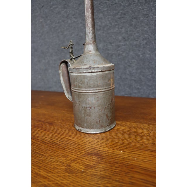Antique Tin Oil Can With Long Spout For Sale - Image 9 of 9