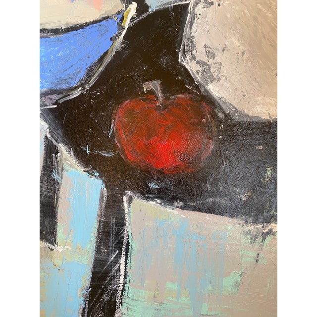 Sarah Trundle, Contemporary Abstract Still Life Painting, Framed, "White Pitcher" For Sale - Image 6 of 7