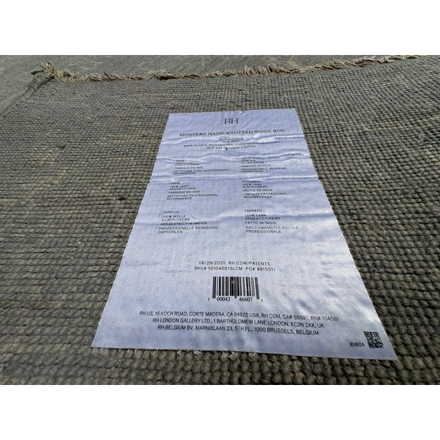 Rh Montero Wool Rug – 10' × 14' 100% Hand-Spun Wool | Hand-Knotted | For Sale In Columbus - Image 6 of 18