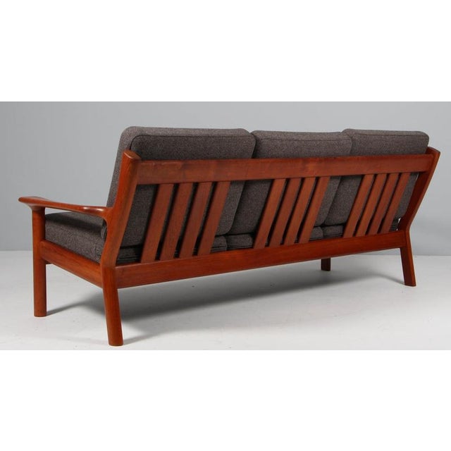 Wood Three-Seater Sofa in Teak by Juul Kristensen, Denmark, 1960s For Sale - Image 7 of 8