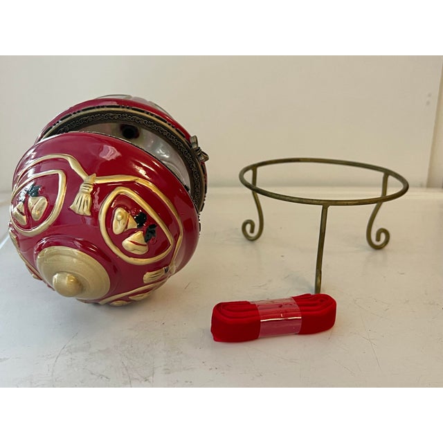 Vintage Christmas Egg Music Box For Sale In West Palm - Image 6 of 7