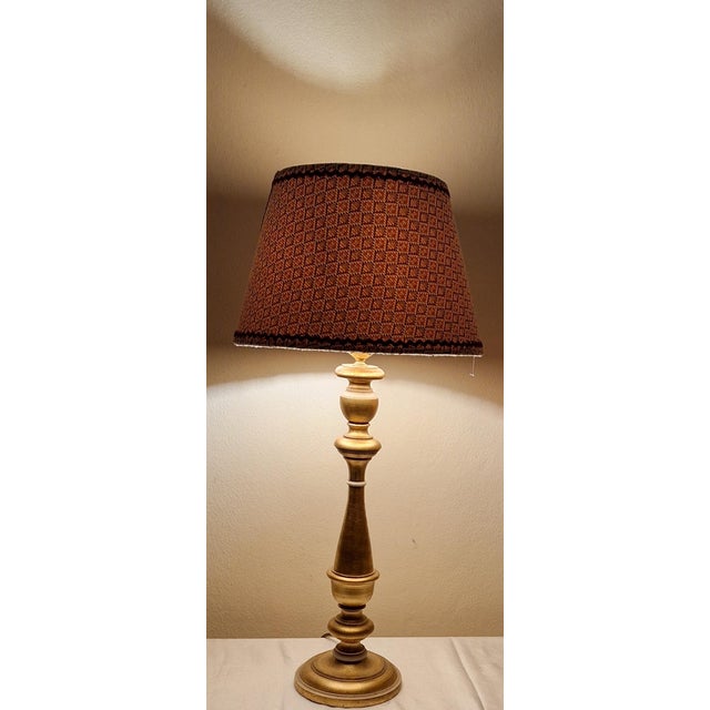 Vintage Italian Table Lamp in Turned Maple Wood by Lamplove, 1970s For Sale - Image 10 of 10