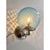Early 21st Century Sculptural Light-Blue Ballotton Murano Glass Wall Sconces by Simoeng, Set of 2 For Sale - Image 5 of 8