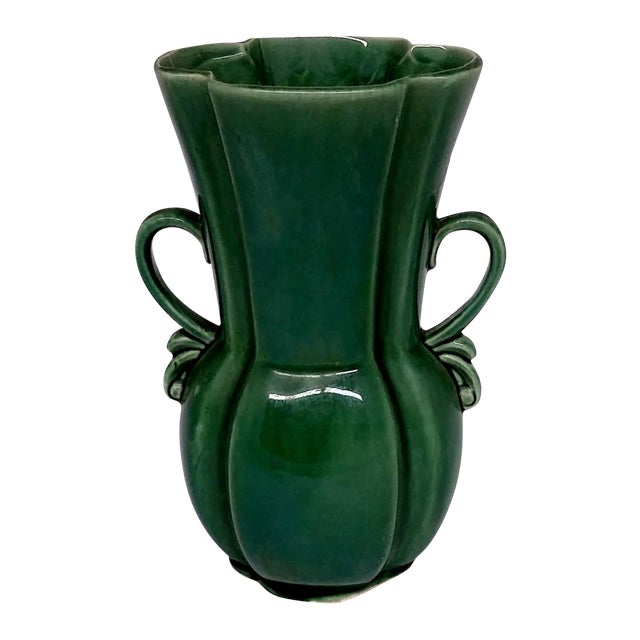RB USA Rare MidCentury TwoHandled Green Vase Chairish