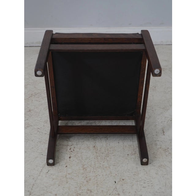 Stickley Signed Antique Mission Oak Arts & Crafts Side Chair For Sale - Image 11 of 12