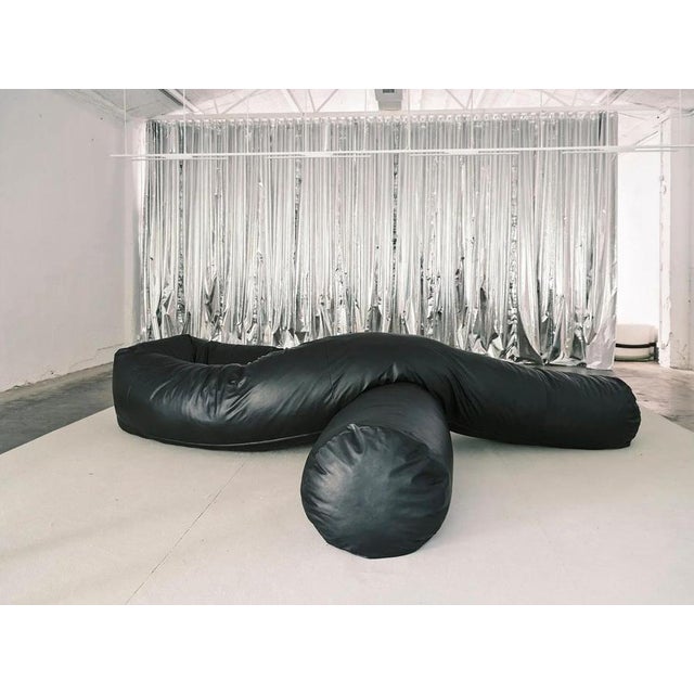 Ettore Sottsass Sausage Sofa in Fabric Upholstery by Willo Perron for Ettore Sottsass For Sale - Image 4 of 7