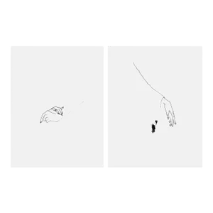 "Hands" Original Set of Two Ink Drawings by Yuki Osada
