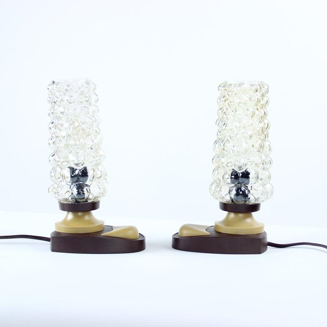 Brown Space Age Table Lamps by Helena Tynell for Orion Leuchten, 1960s, Set of 2 For Sale - Image 8 of 15