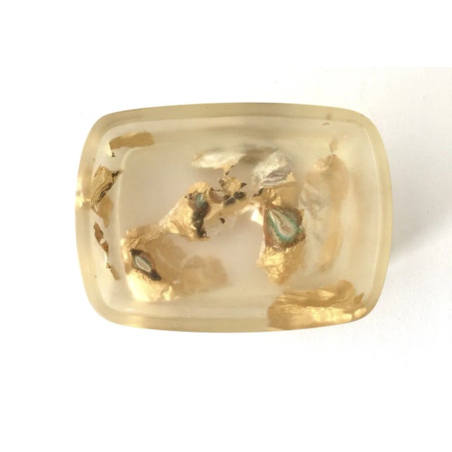 Martha Sturdy 1990s Martha Sturdy Suspended Gold and Resin Soap Dish For Sale - Image 4 of 10