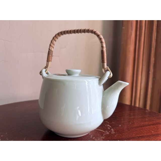 80s Japanese Floral Tea Pot and Cups For Sale - Image 10 of 16