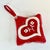 Ruby Red Vintage Gustavian Swedish Arts & Crafts Valentine Gingham Heart Door Knob Hanger For Sale - Image 8 of 9