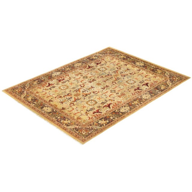 Yellow Mogul Collection Hand-Knotted Area Rug - Yellow 8' 1" x 10' 8" For Sale - Image 8 of 9
