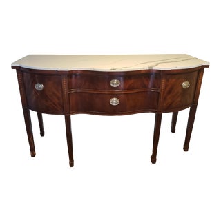1990s Vintage Solid Mahogany Thomasville Credenza For Sale