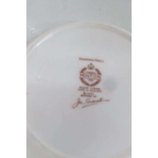 Minton Haddon Hall Bone China Trinket Dish 3pc Set John Wadsworth Coasters 4901b For Sale - Image 9 of 18