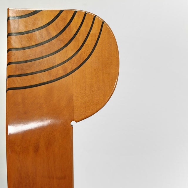 Artona Series Africa Chairs in Light Walnut and Leather by Afra and Tobia Scarpa for Maxalto, 1970s, Set of 4 For Sale - Image 9 of 18