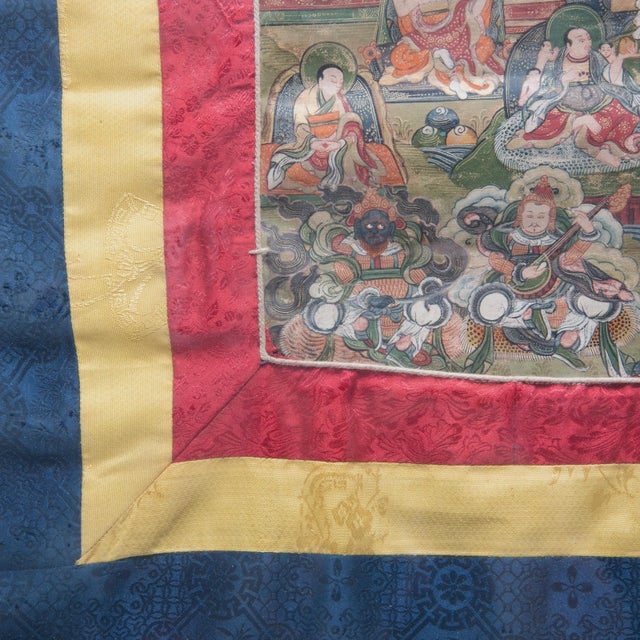 Framed Tibetan Thangka of Shakyamuni, 19th Century For Sale - Image 4 of 6