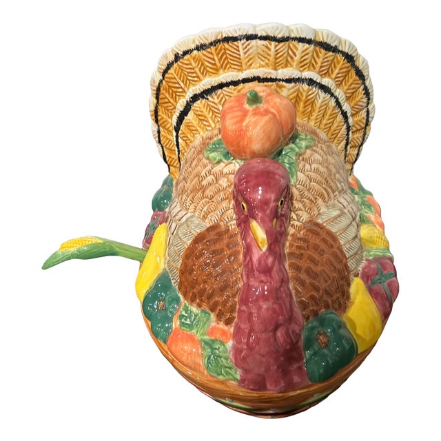 1970s Beautiful Turkey Soup Tureen With Ladle For Sale