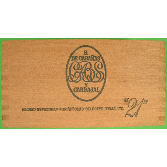 Mid 20th Century "21" Club Jack & Charlie's Cigar Box For Sale - Image 5 of 5