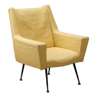 Vintage Armchair with Foam Padding For Sale