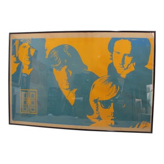 Psychedelic Doors Jim Morrison Steve Sachs Blacklight Framed 1967 Art Poster For Sale