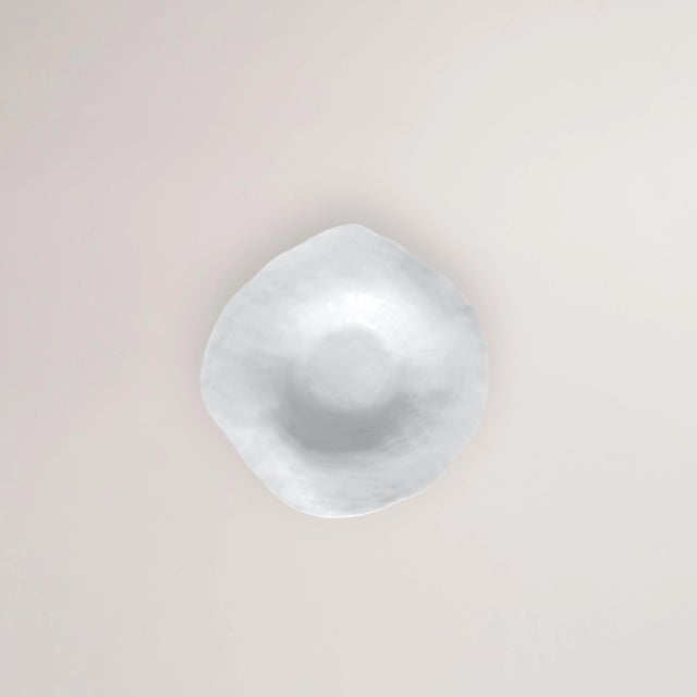 Ceramic Indulge Nº7 Large White Handmade Porcelain Plates by Sarah-Linda Forrer, Set of 4 For Sale - Image 7 of 7